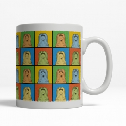 Afghan Hound Dog Cartoon Pop-Art Mug - Right View