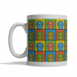American English Coonhound Dog Cartoon Pop-Art Mug - Left View