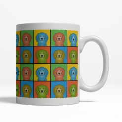 American English Coonhound Dog Cartoon Pop-Art Mug - Right View