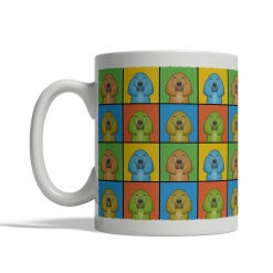 Bloodhound Dog Cartoon Pop-Art Mug - Left View