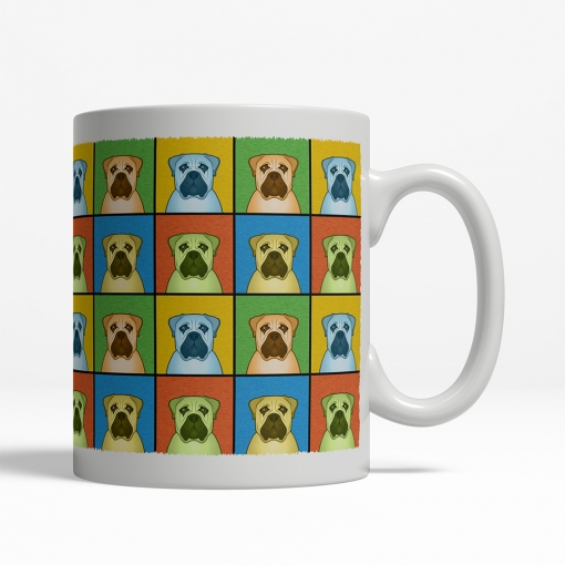 Bullmastiff Dog Cartoon Pop-Art Mug - Right View