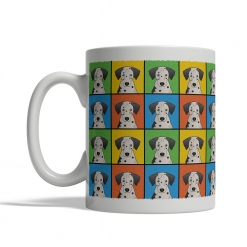 Dalmatian Dog Cartoon Pop-Art Mug - Left View