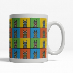 Doberman Dog Cartoon Pop-Art Mug - Right View