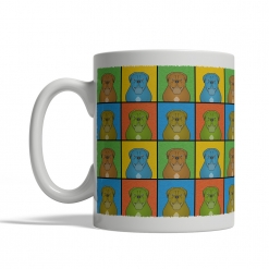 Dogue de Bordeaux Dog Cartoon Pop-Art Mug - Left View