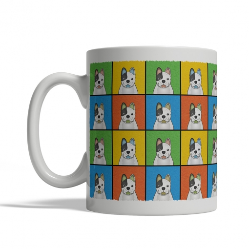 French Bulldog Dog Cartoon Pop-Art Mug - Left View