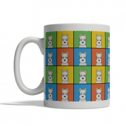 Miniature Schnauzer Dog Cartoon Pop-Art Mug - Left View