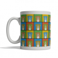 Nova Scotia Duck Tolling Retriever Dog Cartoon Pop-Art Mug - Left View