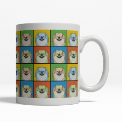 Pekingese Dog Cartoon Pop-Art Mug - Right View