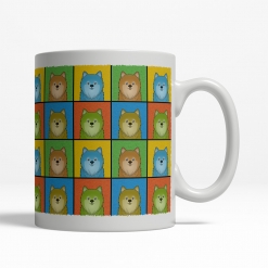 Pomeranian Dog Cartoon Pop-Art Mug - Right View