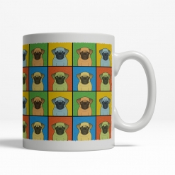 Pug Dog Cartoon Pop-Art Mug - Right View