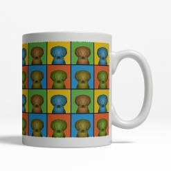 Redbone Coonhound Dog Cartoon Pop-Art Mug - Right View