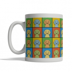 Saluki Dog Cartoon Pop-Art Mug - Left View