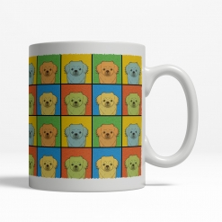 Tibetan Spaniel Dog Cartoon Pop-Art Mug - Right View