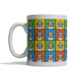 Wirehaired Pointing Griffon Dog Cartoon Pop-Art Mug - Left View