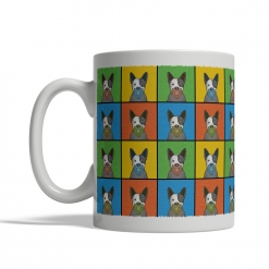 Australian Cattle Dog Dog Cartoon Pop-Art Mug - Left View