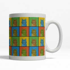 Australian Terrier Dog Cartoon Pop-Art Mug - Right View