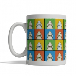 Bedlington Terrier Dog Cartoon Pop-Art Mug - Left View