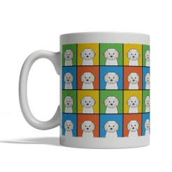 Cavachon Dog Cartoon Pop-Art Mug - Left View