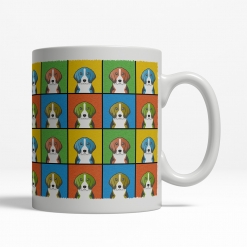 English Foxhound Dog Cartoon Pop-Art Mug - Right View