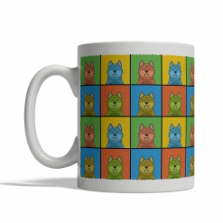 Finnish Spitz Dog Cartoon Pop-Art Mug - Left View
