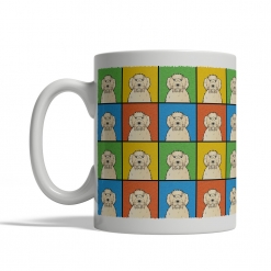 Labradoodle Dog Cartoon Pop-Art Mug - Left View