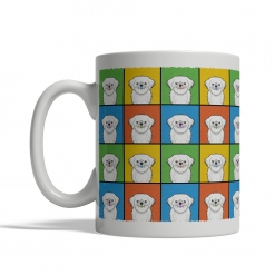 Lhaso Apso Dog Cartoon Pop-Art Mug - Left View