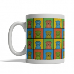 Norfolk Terrier Dog Cartoon Pop-Art Mug - Left View
