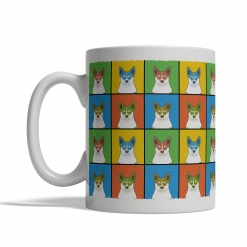 Norwegian Lundhunde Dog Cartoon Pop-Art Mug - Left View