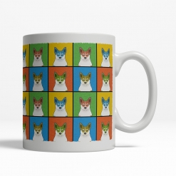 Norwegian Lundhunde Dog Cartoon Pop-Art Mug - Right View