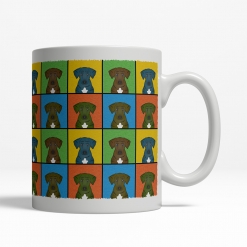 Plott Hound Dog Cartoon Pop-Art Mug - Right View