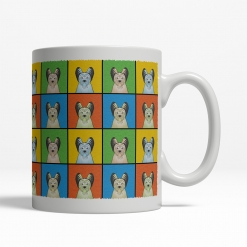 Skye Terrier Dog Cartoon Pop-Art Mug - Right View