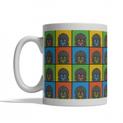 Tibetan Mastiff Dog Cartoon Pop-Art Mug - Left View