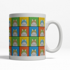 Maine Coon Cat Cartoon Pop-Art Mug - Right
