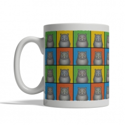 Scottish Fold Cat Cartoon Pop-Art Mug - Left
