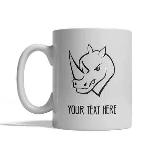 Rhino Head Personalized Mug