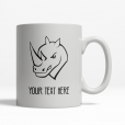 Rhino Head Personalized Mug Back