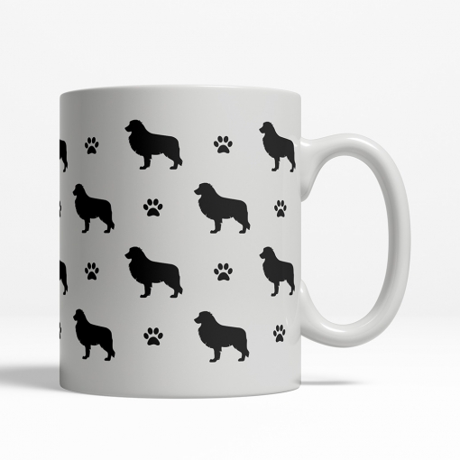 Border Collie Silhouette Coffee Cup