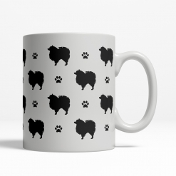 Pomeranian Silhouette Coffee Cup