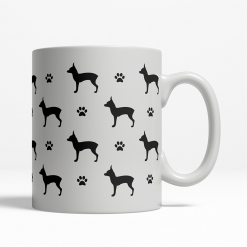 Toy Terrier Silhouette Coffee Cup