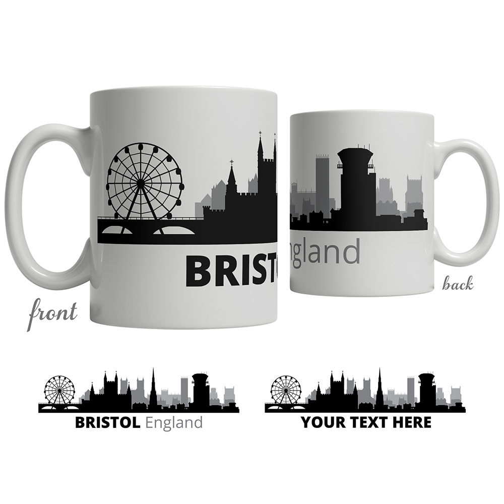 Bristol Skyline Coffee Mug Custom Gifts Etc.