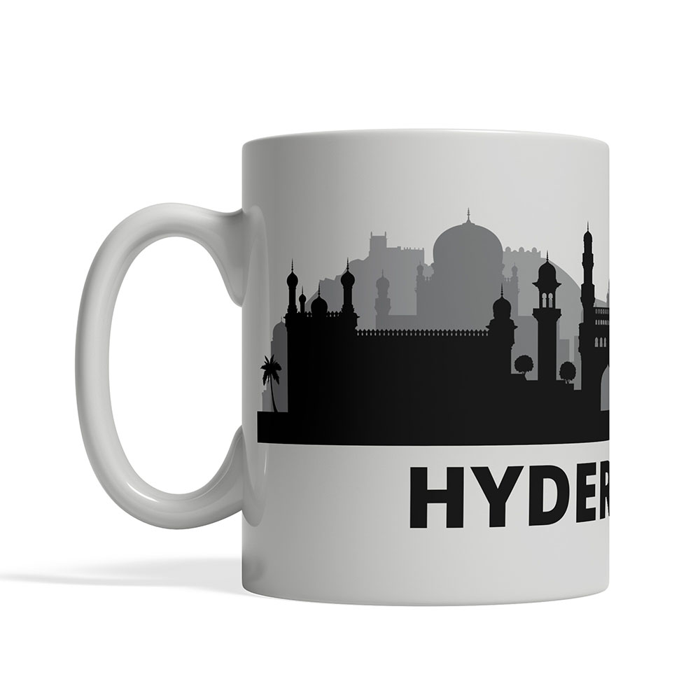 Hyderabad Skyline Coffee Mug Custom Gifts Etc.