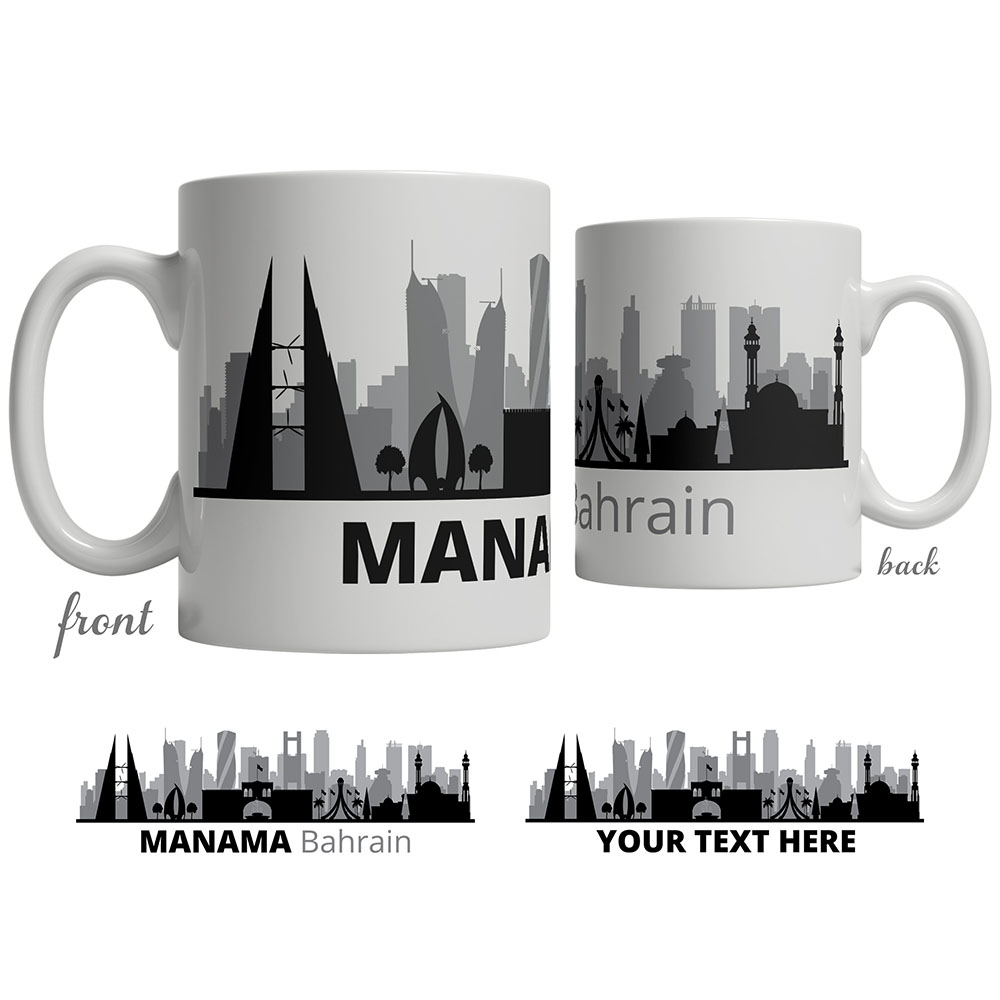 Manama Skyline Coffee Mug Custom Gifts Etc.