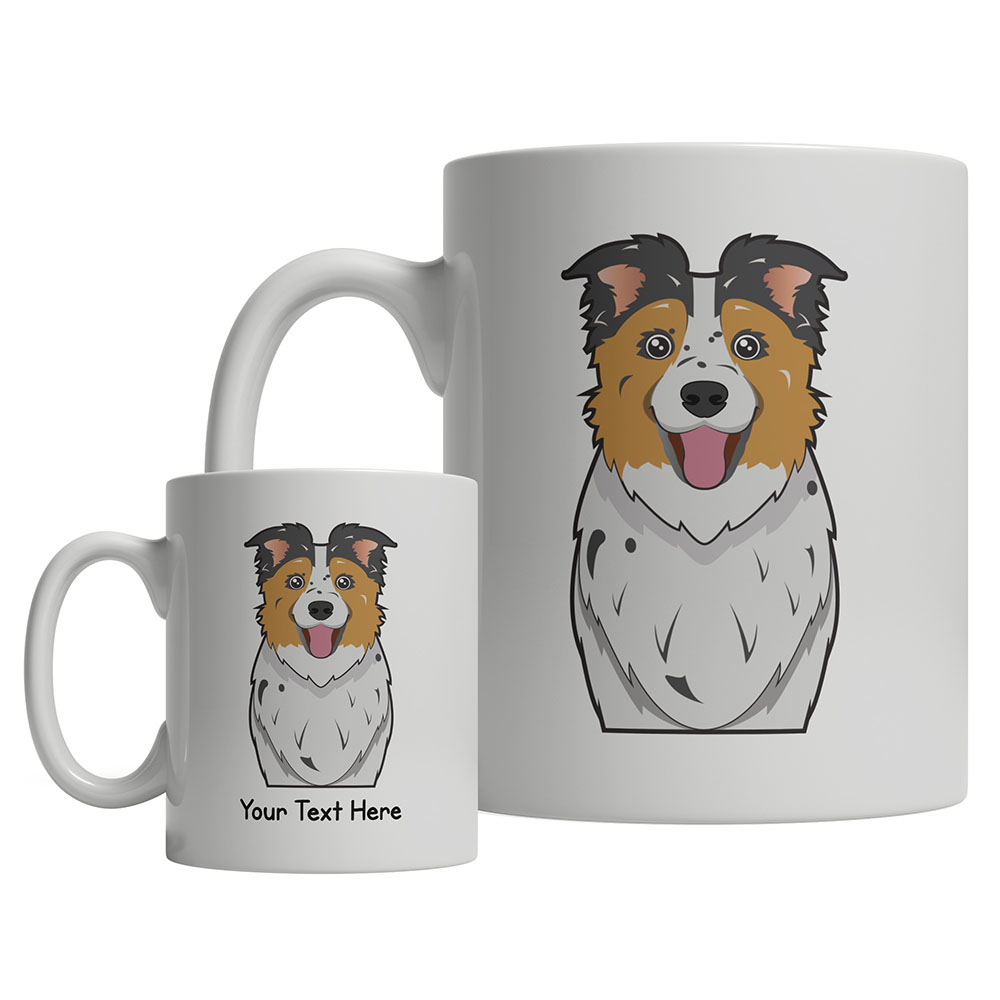 Australian Shepherd Dog Cartoon Coffee Mug | Custom Gifts Etc.