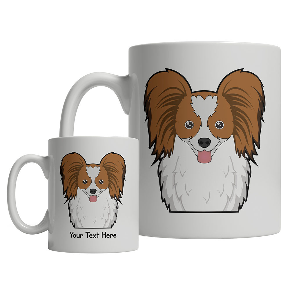 Papillon Dog Cartoon Coffee Mug | Custom Gifts Etc.