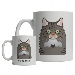 Norwegian Forest Cat Cartoon Mug