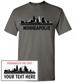Minneapolis, WI Skyline T-Shirt