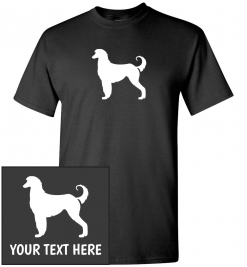 Afghan Hound Silhouette Custom T-Shirt