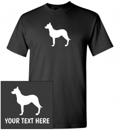 Australian Kelpie Silhouette Custom T-Shirt