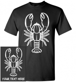 Lobster Silhouette Custom T-Shirt / Tee
