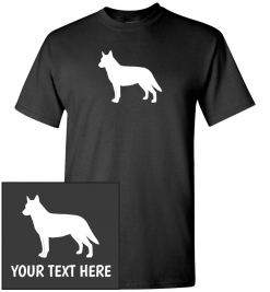 Australian Cattle Dog Silhouette Custom T-Shirt